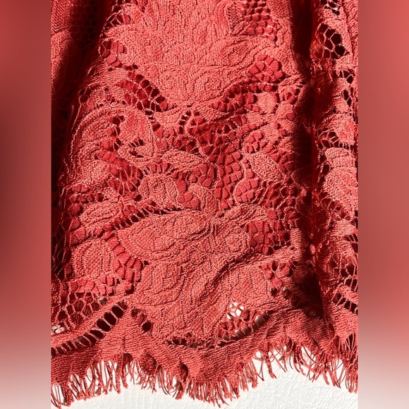 Worthington Blouse High Neck Lace Sheer Mauve Pink Chic Lace Sleeveless Small - Picture 3 of 9